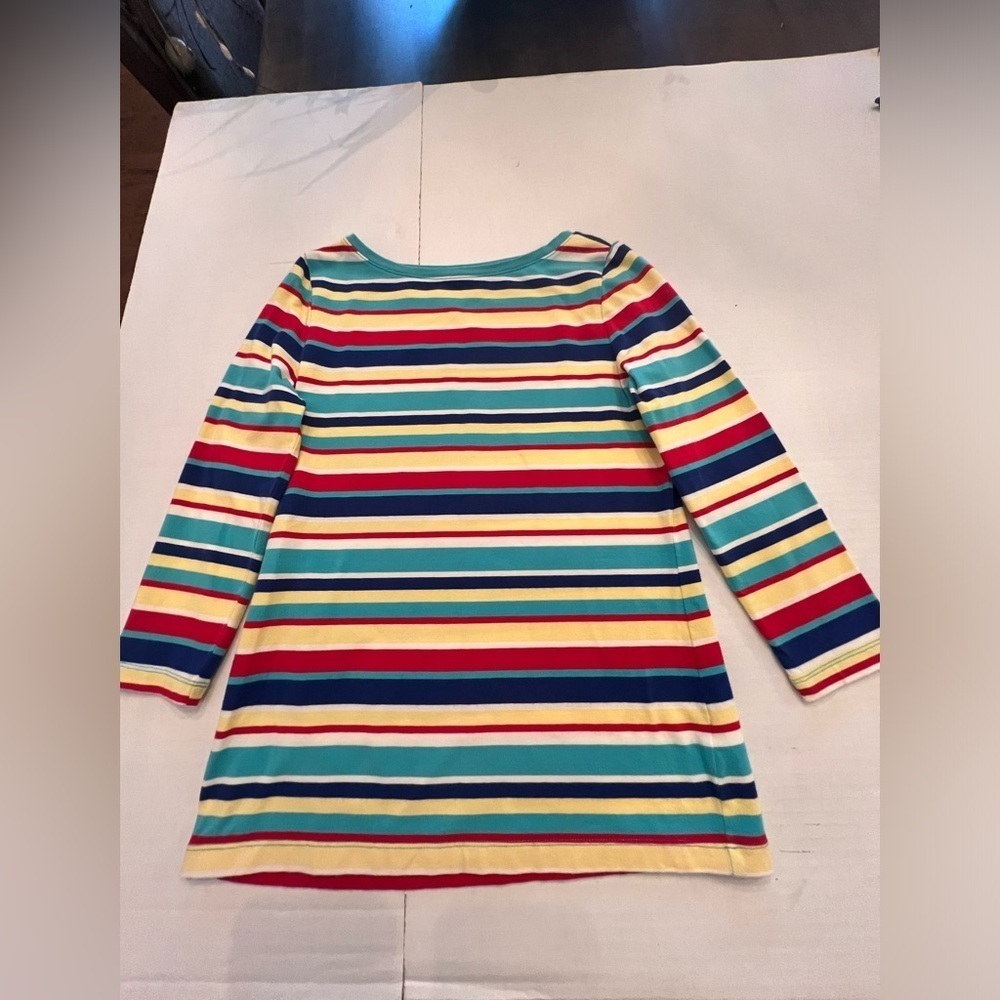 TALBOTS 3/4 SLEEVE SIZE SMALL PETITE BATEAU NECK TEE